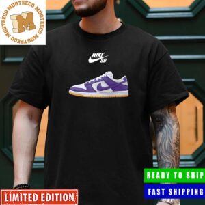 Nike SB Dunk Low Purple Suede Colorway Sneaker Style T-Shirt