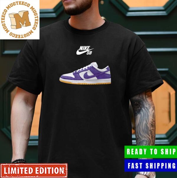 Nike SB Dunk Low Purple Suede Colorway Sneaker Style T-Shirt