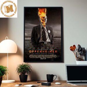 Oppenheimer By Chirstopher Nolan Cillian Murphy Skull Burning The World Forever Changes Home Decor Poster Canvas