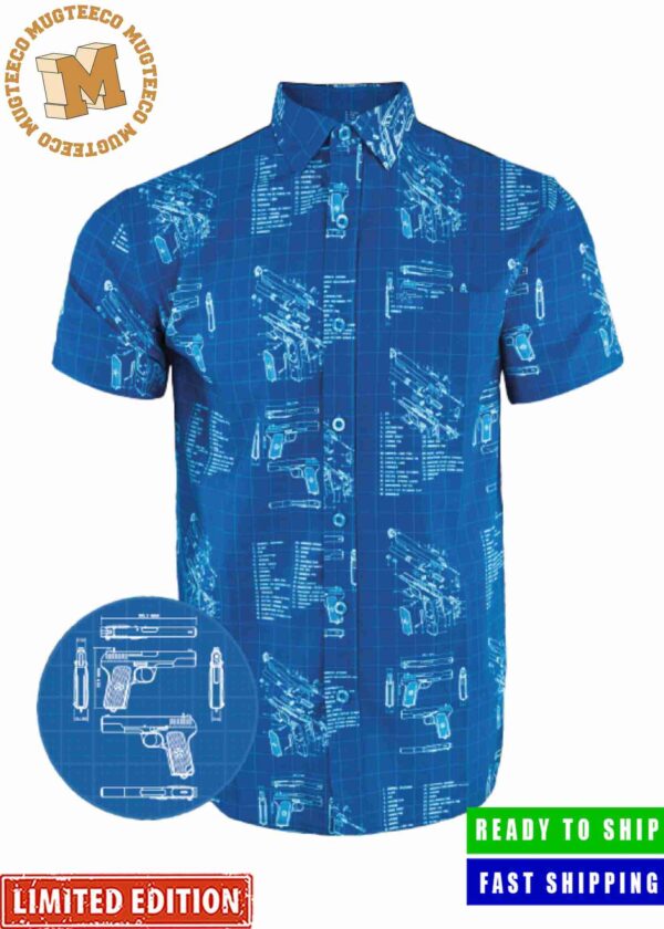 Retro Riffle Blueprint Gun Hawaiian