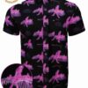 Retro Riffle Rising Palm Retro Pink And Blue Gun Hawaiian