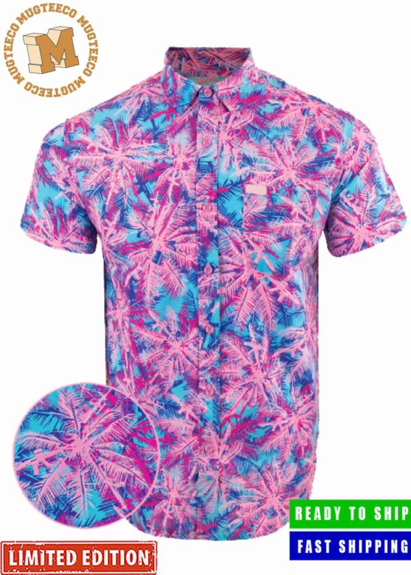 Retro Riffle Super Sonic With Palm Tree Pink And Blue Gun Hawaiian