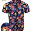 Retro Riffle Tropical Guns Floral In Yellow Gun Hawaiian