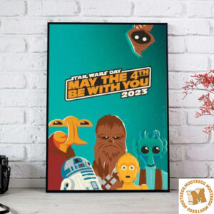 Star Wars Day 2023 May The 4th Be With You R2D2 Chewbacca Greddo Home Decor Poster Canvas