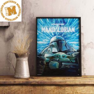 Star Wars Day 2023 The Mandalorian Grogu And Din Djarin Decorations Poster Canvas