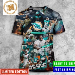 Star Wars Day Miami Dolphins May The 4th Be With You Hard Rock Stadium All Over Print Shirt