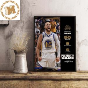 Stephen Curry Most Points In A Game 7 In NBA History Player Of The Game Gold Blooded Home Decor Poster Canvas