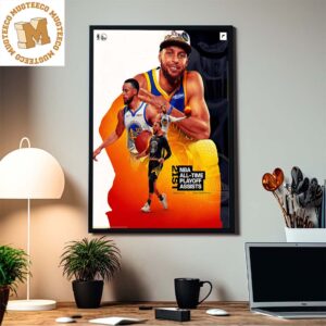 Stephen Curry NBA All Time Playoff Assists Home Decor Poster Canvas