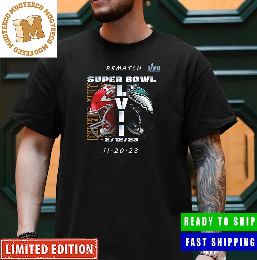 Super Bowl LVII Rematch Chiefs Vs Eagles Monday Night Match Show Unisex T- Shirt - Mugteeco