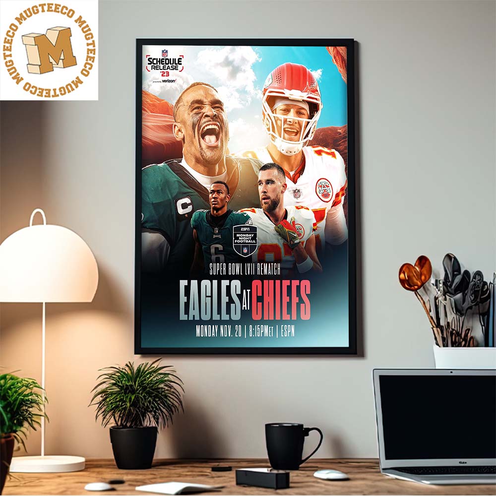 Kansas City Chiefs vs Philadelphia Eagles Super Bowl LVII Poster