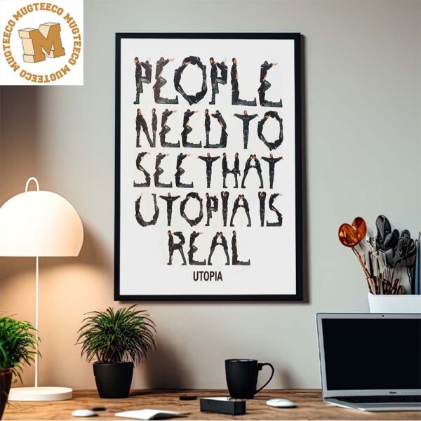 Travis Scott People Need To See That Utopia Is Real Alphabet Home Decor Poster Canvas