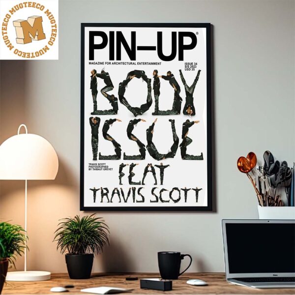 Travis Scotts Body Issue Alphabet Pin-Up Magazine Home Decor Poster Canvas