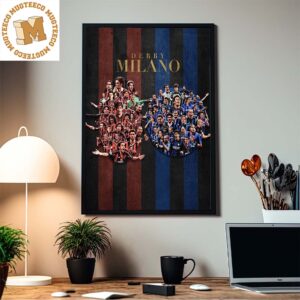 UEFA Champion League Derby Milano Inter Milan AC Milan All Legends Decorations Poster Canvas