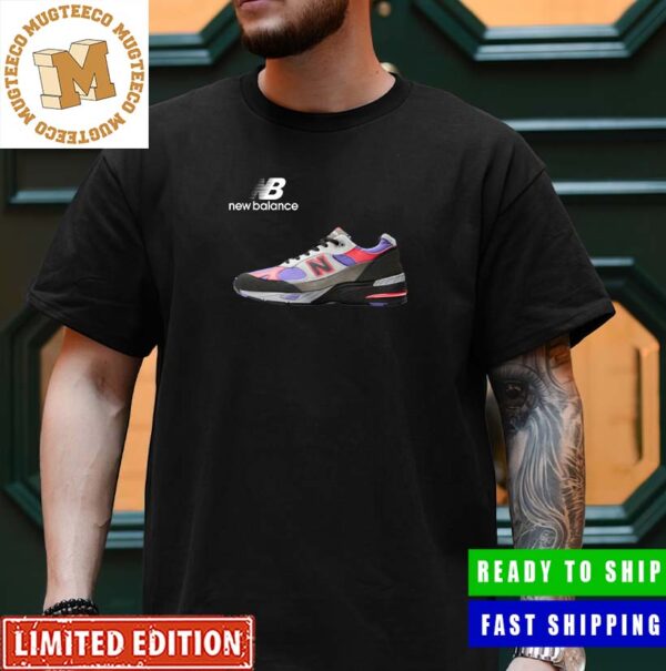 Vibrant Shades Grace the Palace x New Balance 991 Sneaker Style Unisex T-Shirt