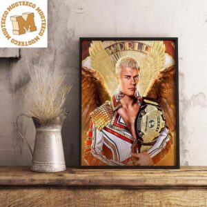 WWE Cody Rhodes World Wrestling Champion Defeat Brock Lesnar Decorations Poster Canvas