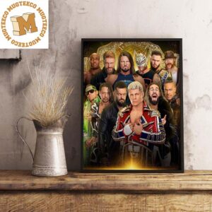 WWE Lineup World Heavyweight Champion At WWE NOC Decorations Poster Canvas
