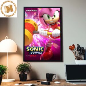 Amy Rose In Sonic Prime Exclusive Character Home Decor Poster Canvas