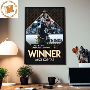 Anze Kopitar Winner Of Lady Byng Memorial Trophy in NHL Awards Home Decor Poster Canvas