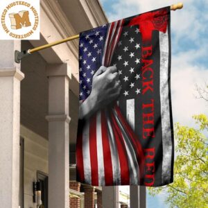 Back The Red Thin Red Line American Flag Honoring Our Brave Firefighters Pride Fireman Gift 2 Sides Garden House Flag