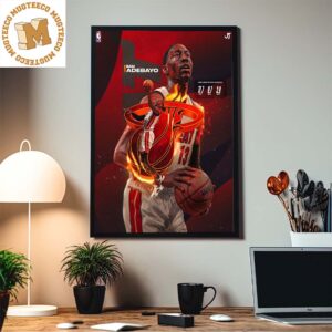 Bam Adebayo From Miami Heat 2022-23 Playoffs Statistics Home Decor Poster Canvas