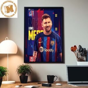 Barcelona Welcome Back Home Leo Messi Home Decor Poster Canvas