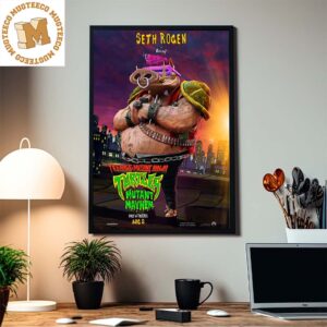 Bebop By Seth Rogen In Teenage Mutant Ninja Turtles Mutant Mayhem Home Decor Poster Canvas