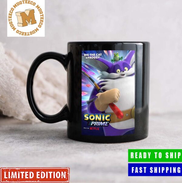 Big The Cat And Froggy In Sonic Prime Exclusive Character Poster Coffee Ceramic Mug