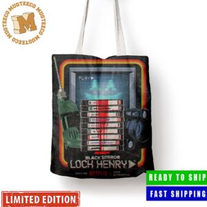 Black Mirror Season 6 Episode 2 Loch Henry Official Poster 2023 Canvas Leather Tote Bag