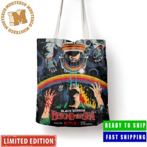 Black Mirror Season 6 Episode 3 Beyond The Sea 2023 Official Poster Canvas Leather Tote Bag
