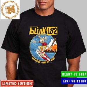 Blink 182 San Diego Event Night 2 Surfing Rabbit Unisex T-Shirt For Fan