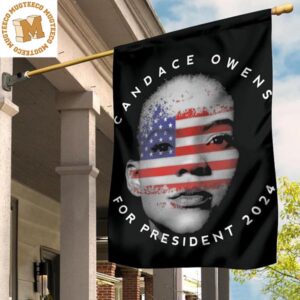 Candace Owens 2024 Flag Candace Owens For President Indoor Outdoor Hanging 2 Sides Garden House Flag