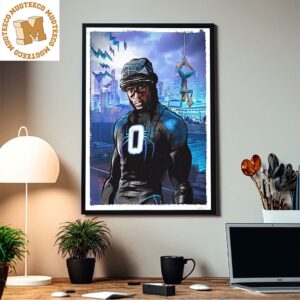 Carolina Panthers Across The Panther Verse Brian Burns Spider Man Across The Spider Verse Style Home Decor Poster Canvas