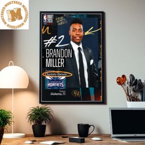Celebrate Brandon Miller Goes To Charlotte Hornets With the 2nd Pick Of The NBA Draft Home Decor Poster Canvas