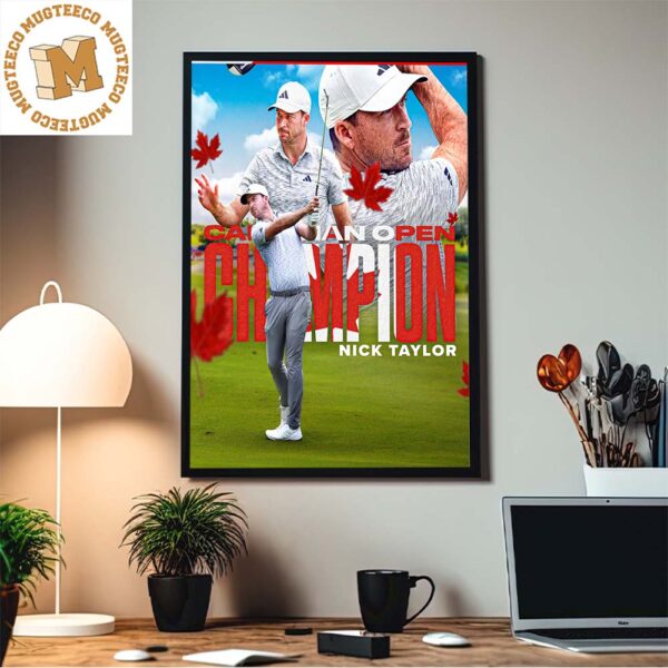 Celebrate Nick Taylor Wins The RBC Canadian Open Home Decor Poster Canvas