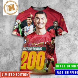 Congrats Cristiano Ronaldo Reaches 200 Portugal Appearances All Over Print Shirt