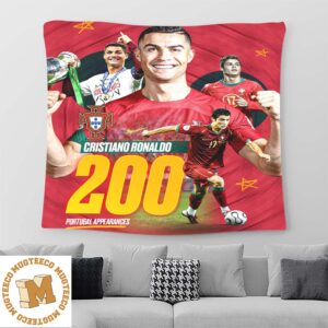 Congrats Cristiano Ronaldo Reaches 200 Portugal Appearances Home Decor Poster Tapestry