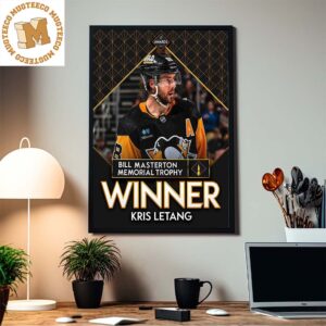 Congrats Kris Letang Winner Of Bill Masterton Memorial Trophy Home Decor Poster Canvas