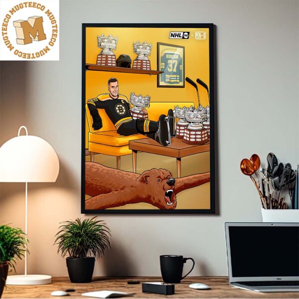 Congrats Patrice Bergeron has won his SIXTH Selke trophy Home Decor Poster Canvas