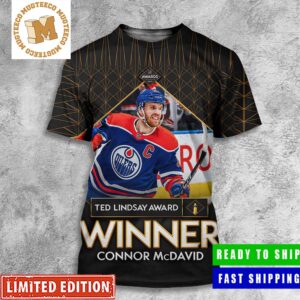 Connor McDavid From The Oilers Winner Of Ted Lindsay Award in NHL Awards 2023 All Over Print Shirt