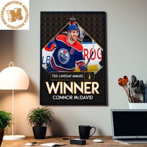Connor McDavid From The Oilers Winner Of Ted Lindsay Award in NHL Awards 2023 Home Decor Poster Canvas