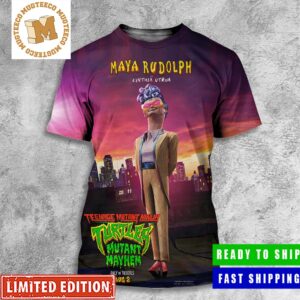 Cynthia Utrom By Maya Rudolph In Teenage Mutant Ninja Turtles Mutant Mayhem Poster All Over Print Shirt