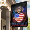 Curly Maltese And American Flag Dog Patriotic Independence Day 4Th Of July Home Decor 2 Sides Garden House Flag