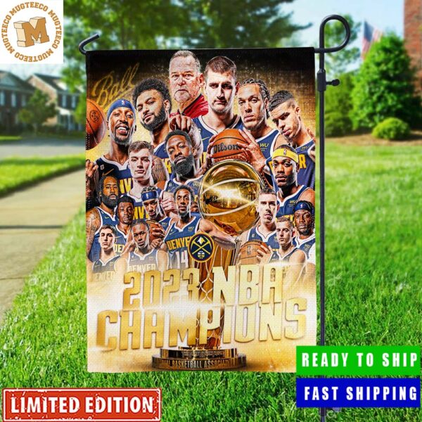 Denver Nuggets 2023 NBA Finals Champions 2 Sides Garden House Flag