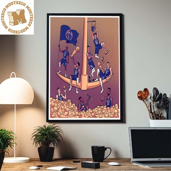 Denver Nuggets NBA Finals 2023 Struck Gold Home Decor Poster Canvas