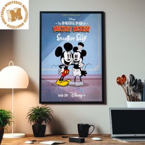 Disney The Wonderful World Of Mickey Mouse Steam Boat Silly New Home Decor Poster Canvas
