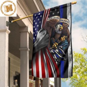 Eagle Thin Blue Line Flag Inside American Flag Honoring Law Enforcement Back The Blue Merch 2 Sides Garden House Flag