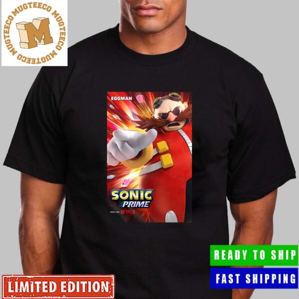 Eggman In Sonic Prime Exclusive Character Poster Unisex T-Shirt