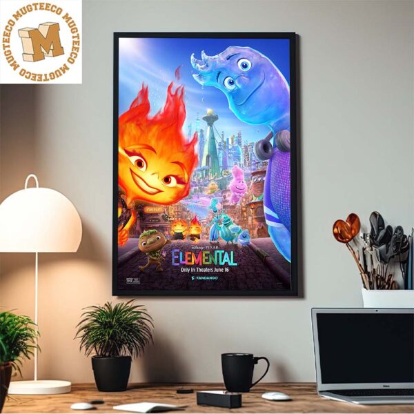 Elemental Exclusive Fandango Movie Poster Home Decor Poster Canvas