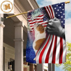 English Bulldog Inside American Flag Happy Independence Day Fourth Of July Decorating Ideas 2 Sides Garden House Flag