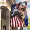 Great Dane Inside American Flag Dog Patriotic Independence Day 4Th Of July Decorations Outdoor 2 Sides Garden House Flag